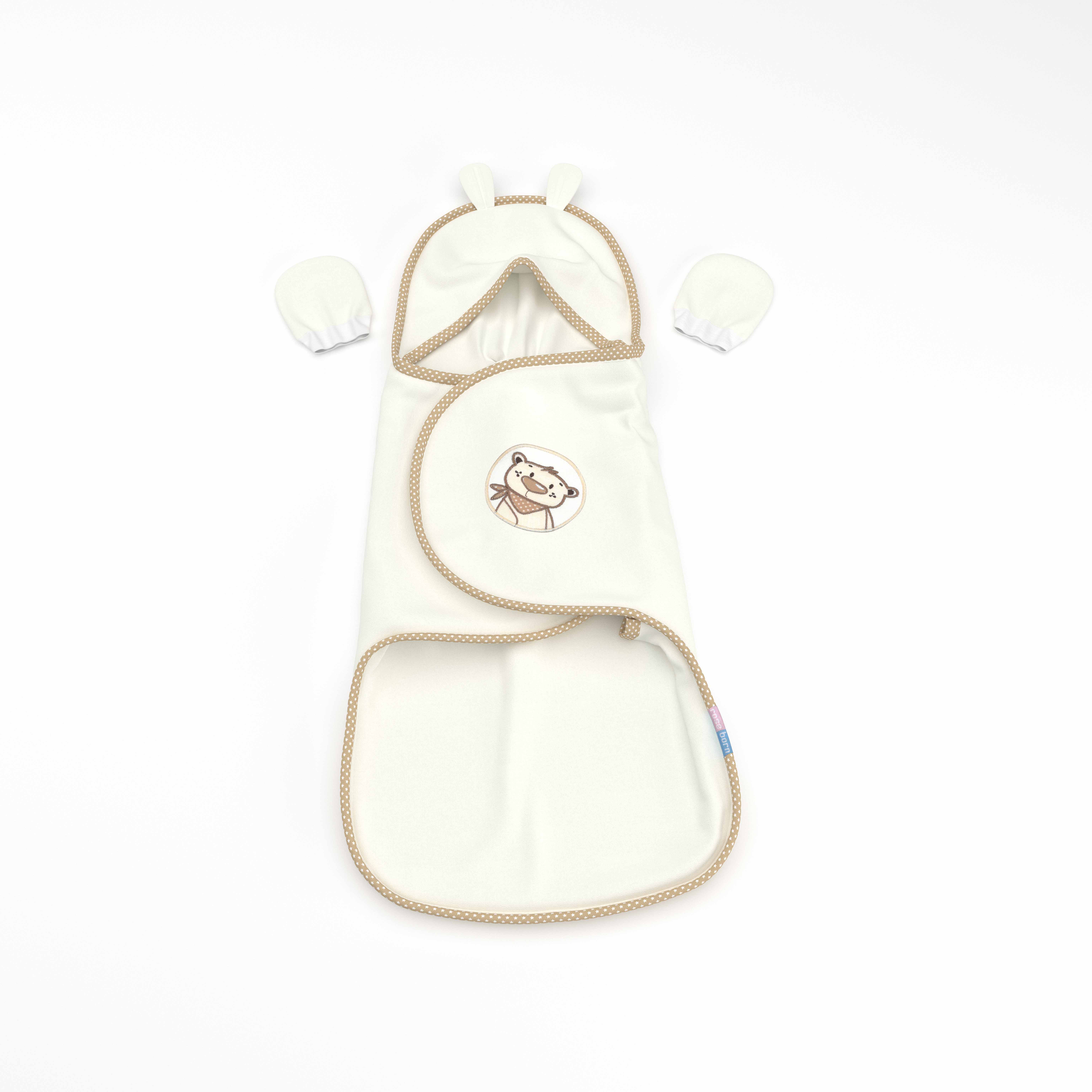 قنداق چسبی گلدوزی Teddy Bear